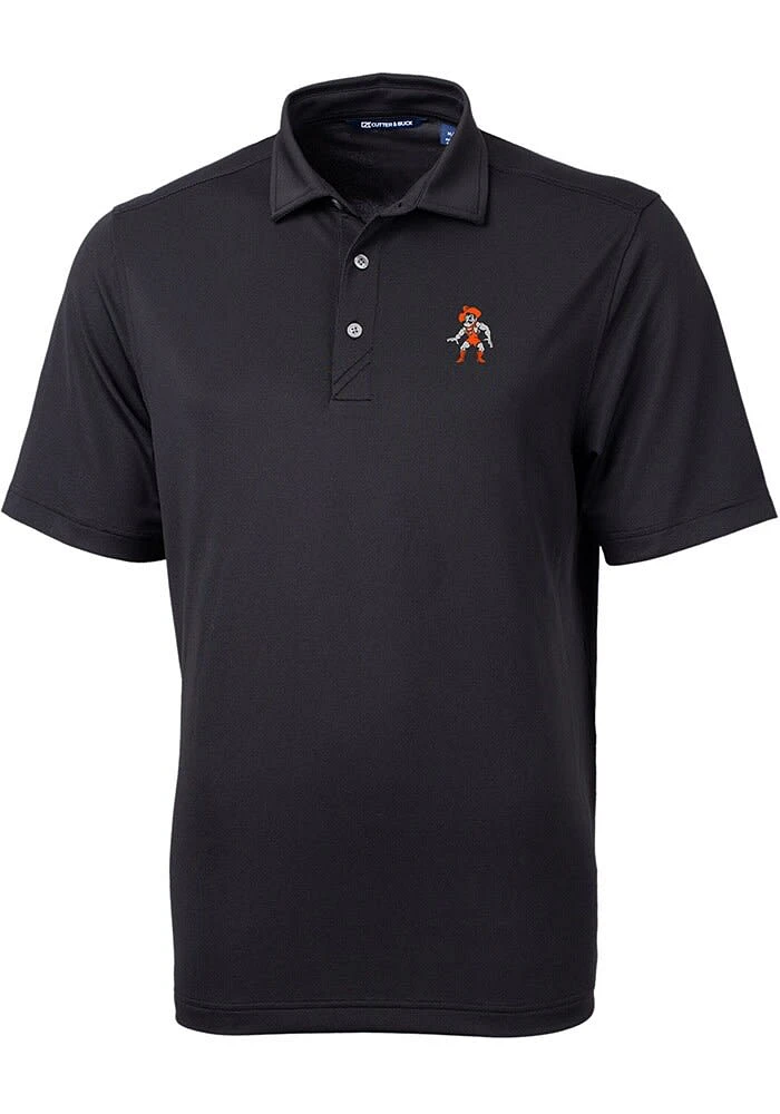 Cutter and Buck Oklahoma State Cowboys Mens Wresting Pete Virtue Eco Pique Short Sleeve Po