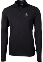 Cutter and Buck Oklahoma State Cowboys Mens Black Wresting Pete Virtue Eco Pique Long Sleeve Qtr..