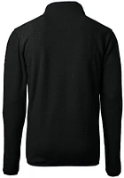 Cutter and Buck Oklahoma State Cowboys Mens Black Cascade Eco Sherpa Fleece Long Sleeve Qtr Zip Pu..