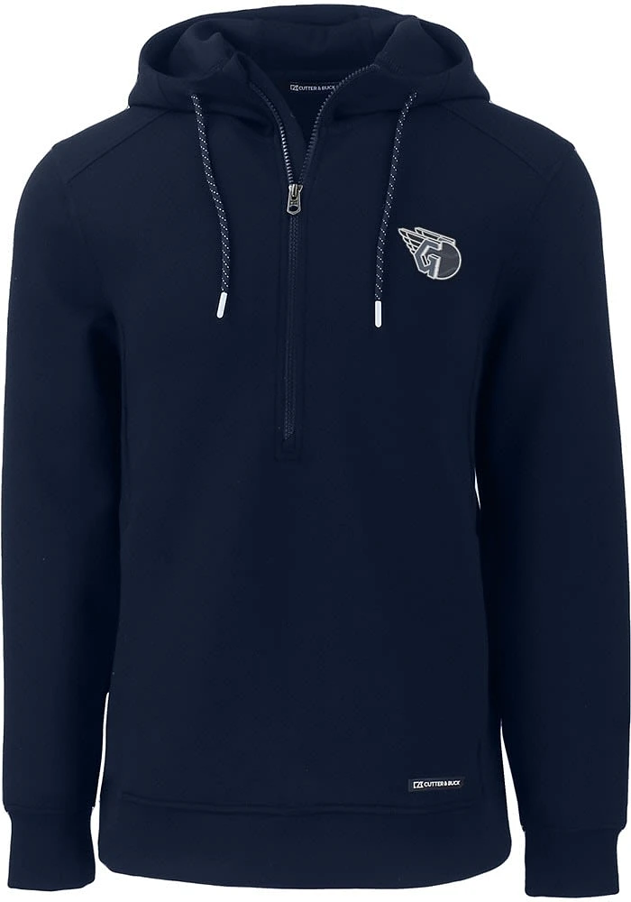 Cutter and Buck Cleveland Guardians Mens Navy Blue Roam Hood