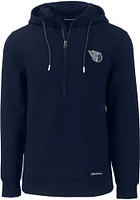 Cutter and Buck Cleveland Guardians Mens Navy Blue Roam Hood