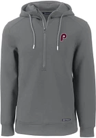Cutter and Buck Philadelphia Phillies Mens Grey Roam Hood
