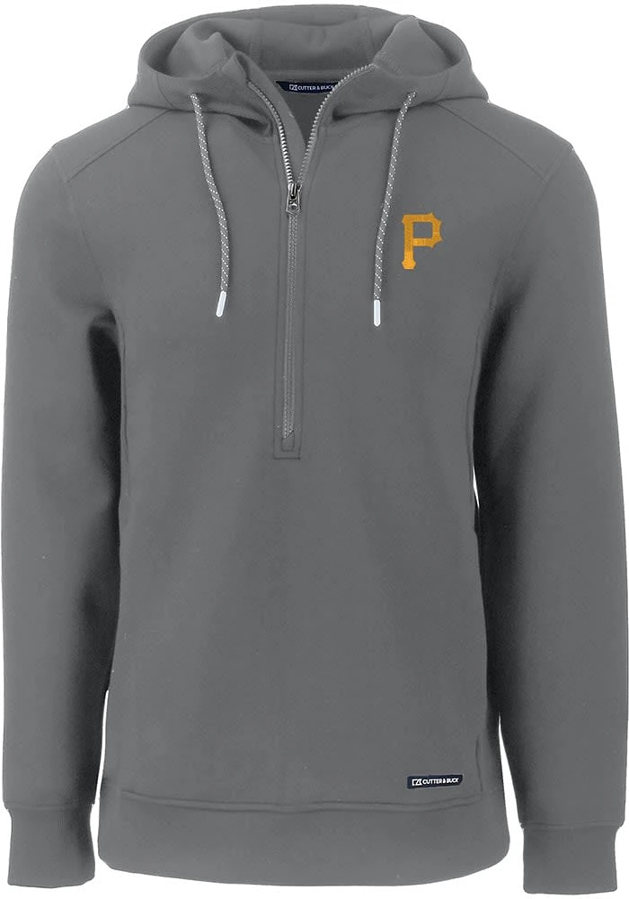 Cutter and Buck Pittsburgh Pirates Mens Grey Roam Hood
