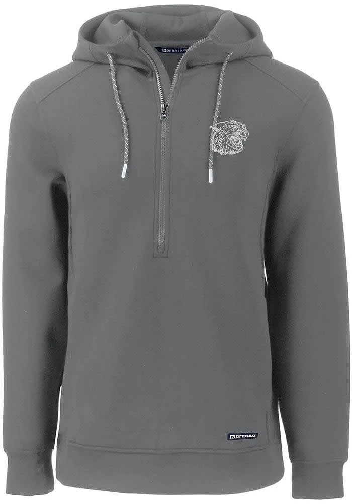 Cutter and Buck K-State Wildcats Mens Grey Roam Hood