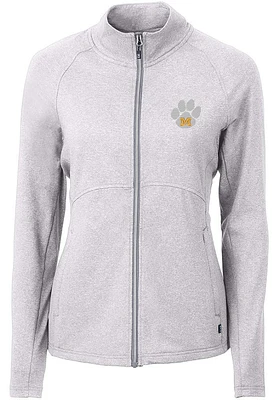 Cutter and Buck Missouri Tigers Womens Grey Adapt Heathered Full Zip Medium Weight Jacket