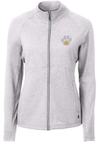 Cutter and Buck Missouri Tigers Womens Grey Adapt Heathered Full Zip Medium Weight Jacket