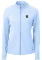 Cutter and Buck Kentucky Wildcats Womens Light Blue Adapt Heathered Full Zip Medium Weight Jacke..