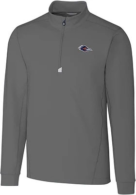 Cutter and Buck UTSA Roadrunners Mens Grey Traverse Stretch Big Tall Qtr Zip