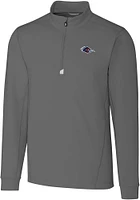 Cutter and Buck UTSA Roadrunners Mens Grey Traverse Stretch Big Tall Qtr Zip