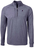 Cutter and Buck UTSA Roadrunners Mens Navy Blue Adapt Eco Knit Big Tall Qtr Zip
