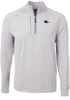 Cutter and Buck UTSA Roadrunners Mens Grey Adapt Eco Knit Big Tall Qtr Zip