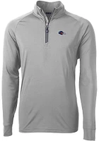 Cutter and Buck UTSA Roadrunners Mens Grey Adapt Eco Big Tall Qtr Zip