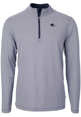 Cutter and Buck UTSA Roadrunners Mens Navy Blue Virtue Eco Pique Big Tall Qtr Zip