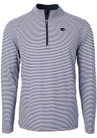 Cutter and Buck UTSA Roadrunners Mens Navy Blue Virtue Eco Pique Big Tall Qtr Zip