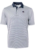 Cutter and Buck UTSA Roadrunners Navy Blue Virtue Eco Pique Micro Stripe Big Tall Polo