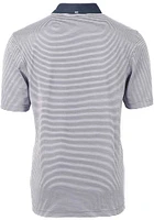 Cutter and Buck UTSA Roadrunners Navy Blue Virtue Eco Pique Micro Stripe Big Tall Polo