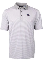 Cutter and Buck UTSA Roadrunners Grey Virtue Eco Pique Micro Stripe Big Tall Polo