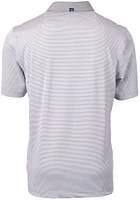 Cutter and Buck UTSA Roadrunners Grey Virtue Eco Pique Micro Stripe Big Tall Polo