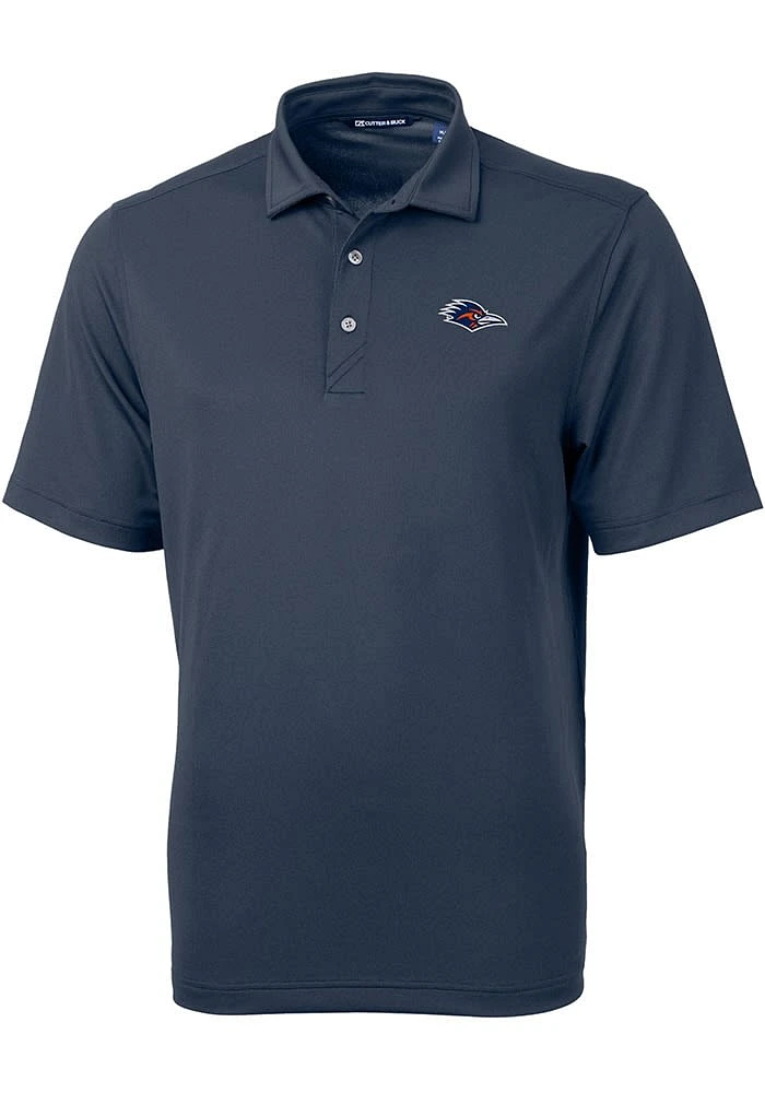 Cutter and Buck UTSA Roadrunners Navy Blue Virtue Eco Pique Big Tall Polo