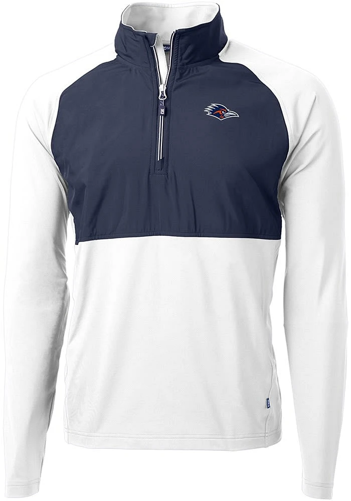 Cutter and Buck UTSA Roadrunners Mens Adapt Eco Knit Long Sleeve Qtr Zip Pullover
