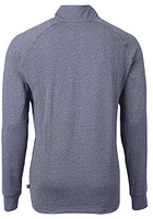 Cutter and Buck UTSA Roadrunners Mens Navy Blue Adapt Eco Knit Long Sleeve Qtr Zip Pullover