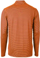 Cutter and Buck UTSA Roadrunners Mens Orange Virtue Eco Pique Micro Stripe Long Sleeve Qtr Zip Pul..