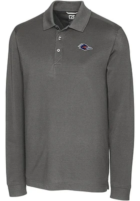 Cutter and Buck UTSA Roadrunners Mens Advantage Pique Long Sleeve Polo Shirt