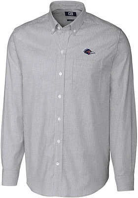 Cutter and Buck UTSA Roadrunners Mens Stretch Oxford Stripe Long Sleeve Dress Shirt