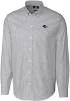Cutter and Buck UTSA Roadrunners Mens Stretch Oxford Stripe Long Sleeve Dress Shirt