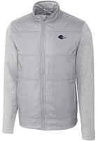 Cutter and Buck UTSA Roadrunners Mens Grey Stealth Hybrid Quilted Medium Weight Jacket
