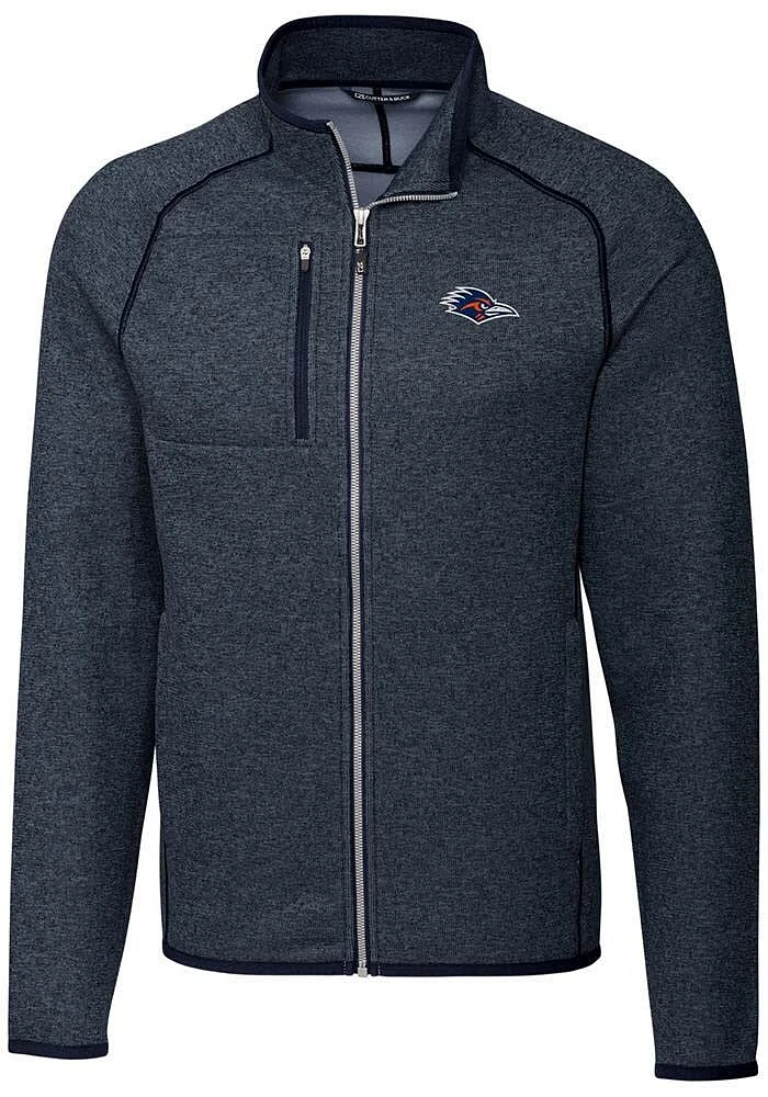 Cutter and Buck UTSA Roadrunners Mens Navy Blue Mainsail Medium Weight Jacket