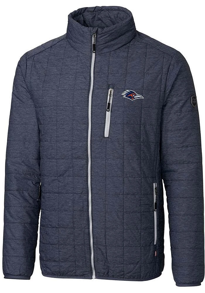 Cutter and Buck UTSA Roadrunners Mens Grey Rainier PrimaLoft Puffer Filled Jacket