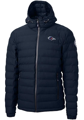 Cutter and Buck UTSA Roadrunners Mens Navy Blue Mission Ridge Repreve Puffer Filled Jacket