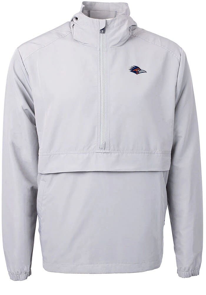 Cutter and Buck UTSA Roadrunners Mens Grey Charter Eco Pullover Jackets