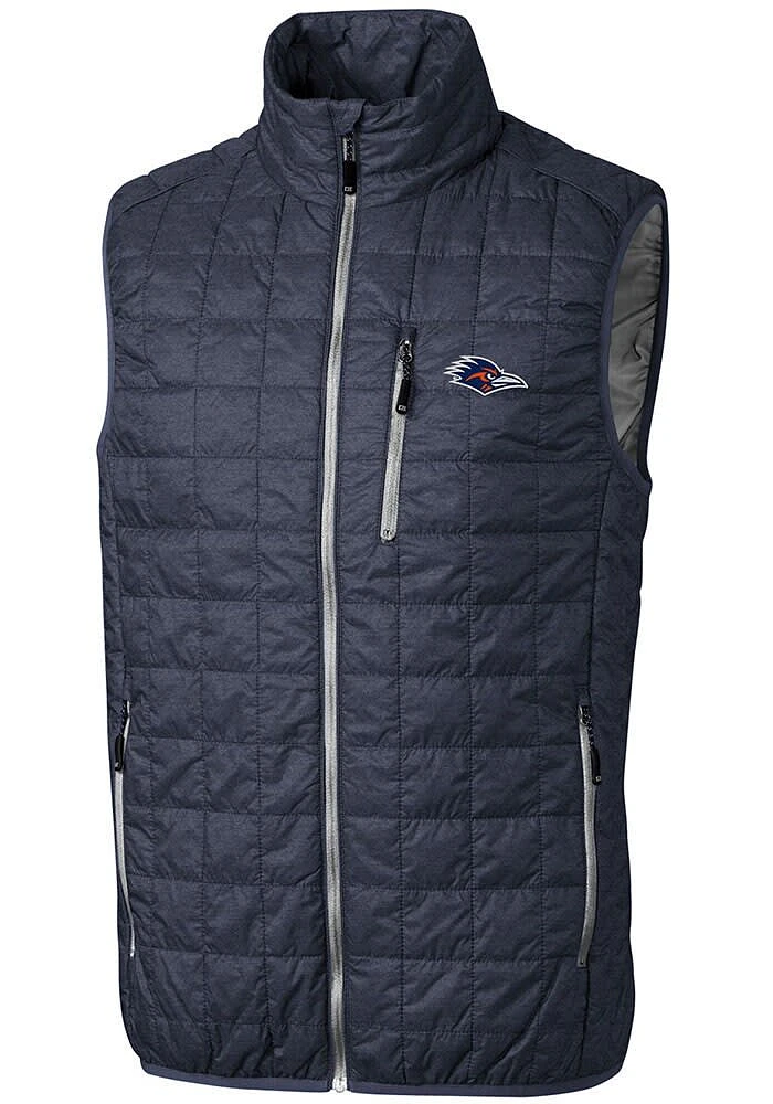 Cutter and Buck UTSA Roadrunners Mens Grey Rainier PrimaLoft Puffer Sleeveless Jacket