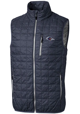 Cutter and Buck UTSA Roadrunners Mens Grey Rainier PrimaLoft Puffer Sleeveless Jacket