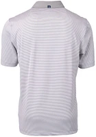 Cutter and Buck UTSA Roadrunners Mens Grey Virtue Eco Pique Micro Stripe Short Sleeve Polo