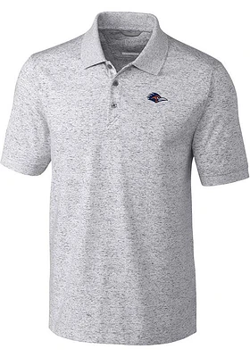 Cutter and Buck UTSA Roadrunners Mens Grey Advantage Space Dye Short Sleeve Polo