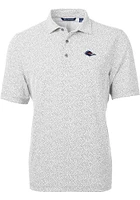 Cutter and Buck UTSA Roadrunners Mens Grey Virtue Eco Pique Botanical Short Sleeve Polo