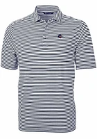 Cutter and Buck UTSA Roadrunners Mens Navy Blue Virtue Eco Pique Stripe Short Sleeve Polo