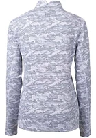 Cutter and Buck UTSA Roadrunners Womens Grey Traverse Camo Qtr Zip