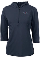 Cutter and Buck UTSA Roadrunners Womens Navy Blue Virtue Eco Pique Hooded Sweatshirt