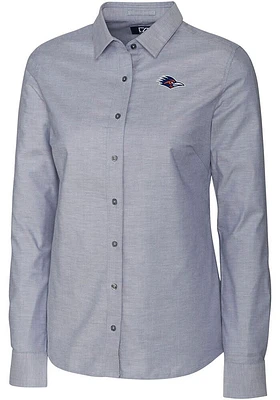 Cutter and Buck UTSA Roadrunners Womens Stretch Oxford Long Sleeve Dress Shirt
