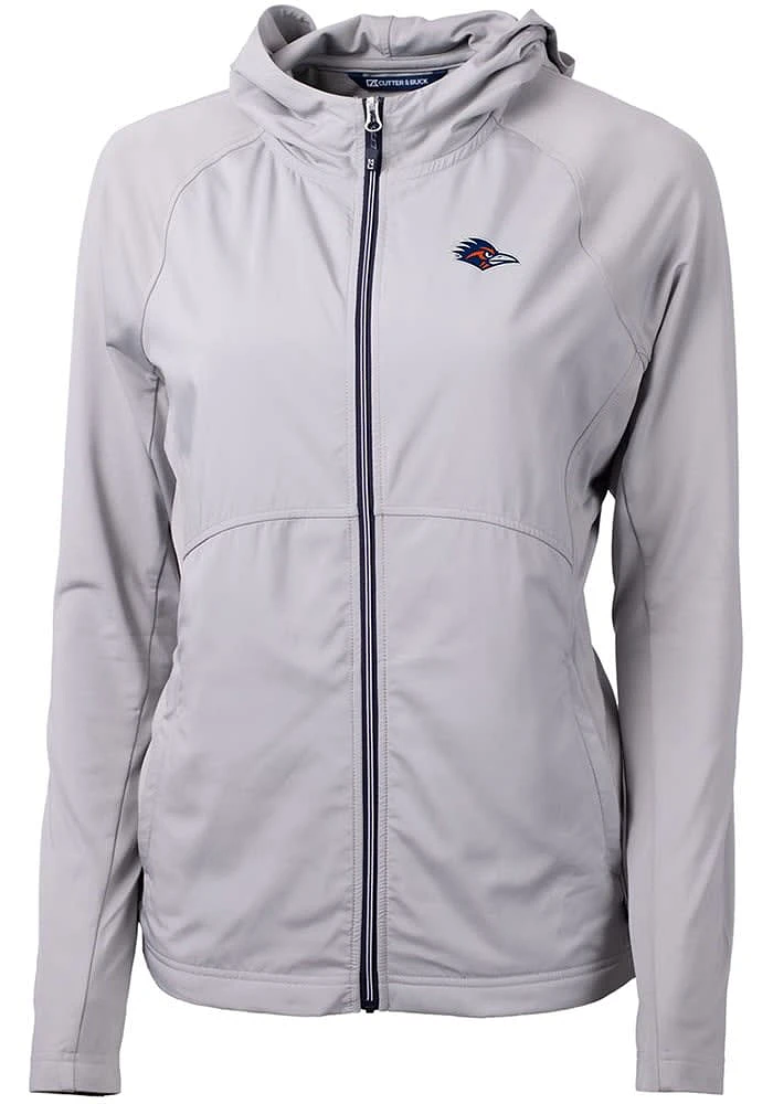 Cutter and Buck UTSA Roadrunners Womens Grey Adapt Eco Light Weight Jacket