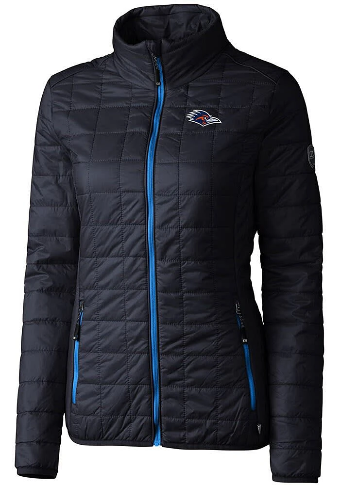 Cutter and Buck UTSA Roadrunners Womens Navy Blue Rainier PrimaLoft Puffer Filled Jacket