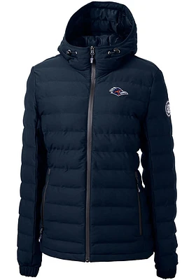 Cutter and Buck UTSA Roadrunners Womens Navy Blue Mission Ridge Repreve Filled Jacket