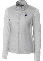 Cutter and Buck UTSA Roadrunners Womens Grey Stealth Hybrid Quilted Medium Weight Jacket
