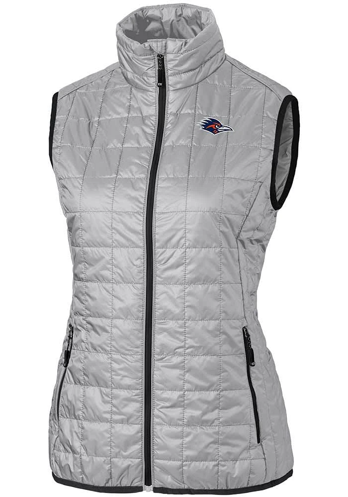 Cutter and Buck UTSA Roadrunners Womens Grey Rainier PrimaLoft Puffer Vest