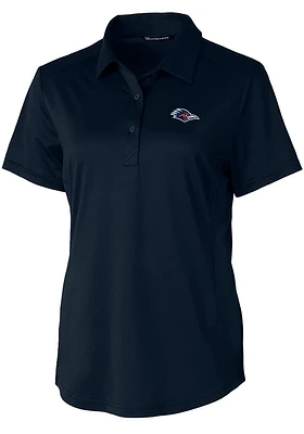 Cutter and Buck UTSA Roadrunners Womens Navy Blue Prospect Textured Short Sleeve Polo Shirt