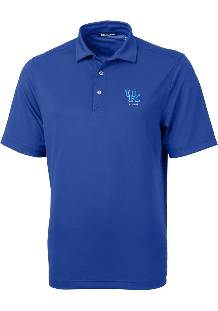 Cutter and Buck Kentucky Wildcats Mens Blue Virtue Short Sleeve Polo